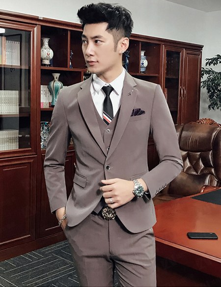 西服套装五件套男士职业装