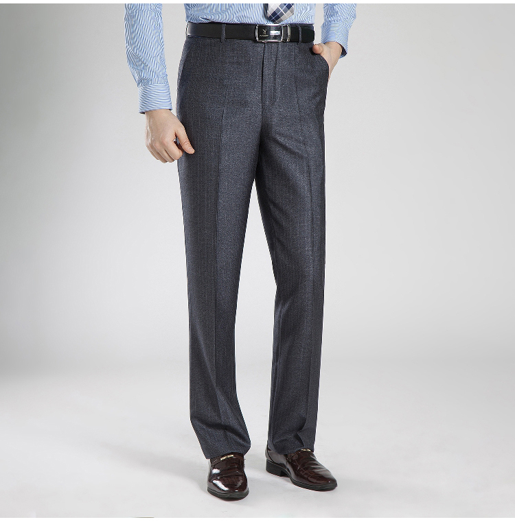 职业装裤子桑蚕丝坠感西裤薄款宽松直筒商务休闲正装男裤