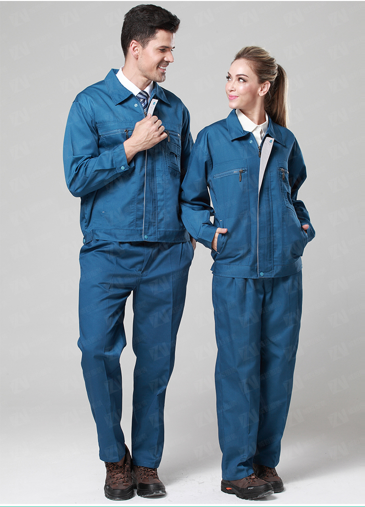 春秋长袖工作服男女士工装制服工厂车间劳保服