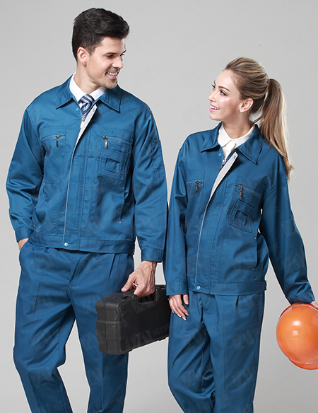 春秋长袖工作服男女士工装制服工厂车间劳保服