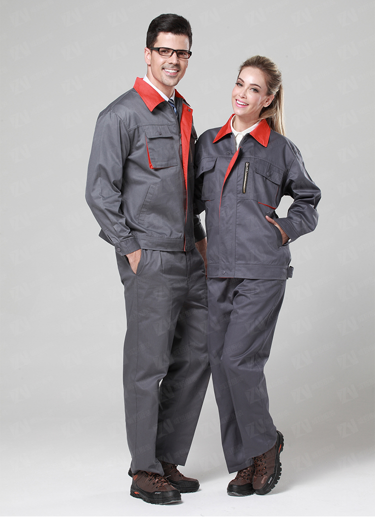 春秋长袖工作服套装男女劳保工程车间工装汽修机械维修服