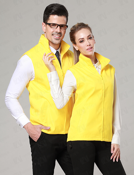 定制logo活动志愿者夏天外穿黄色马甲背心