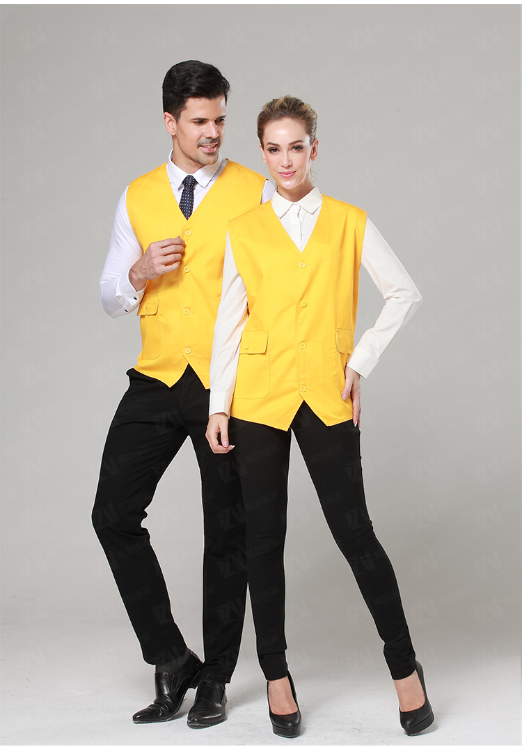 定制logo活动志愿者夏天外穿黄色马甲背心