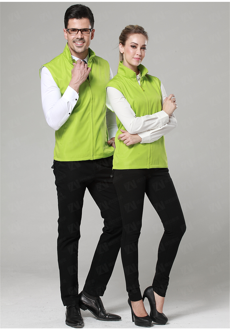 定制logo活动志愿者夏天外穿草绿色马甲背心