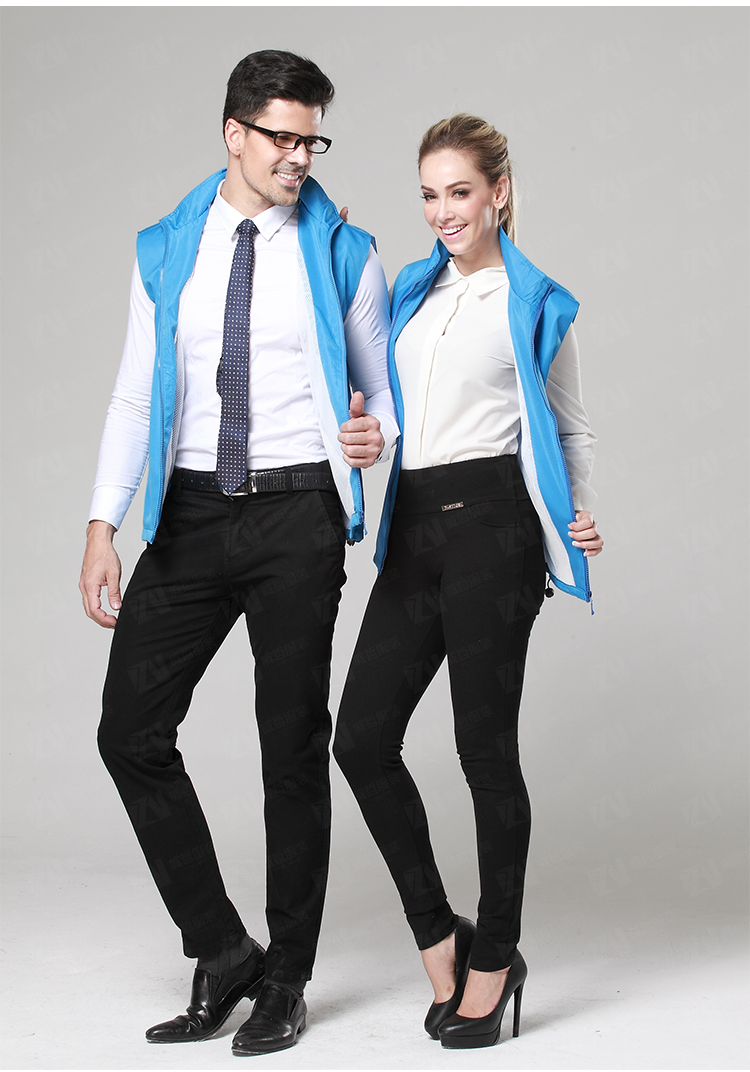 定制logo活动志愿者夏天外穿天蓝色马甲背心