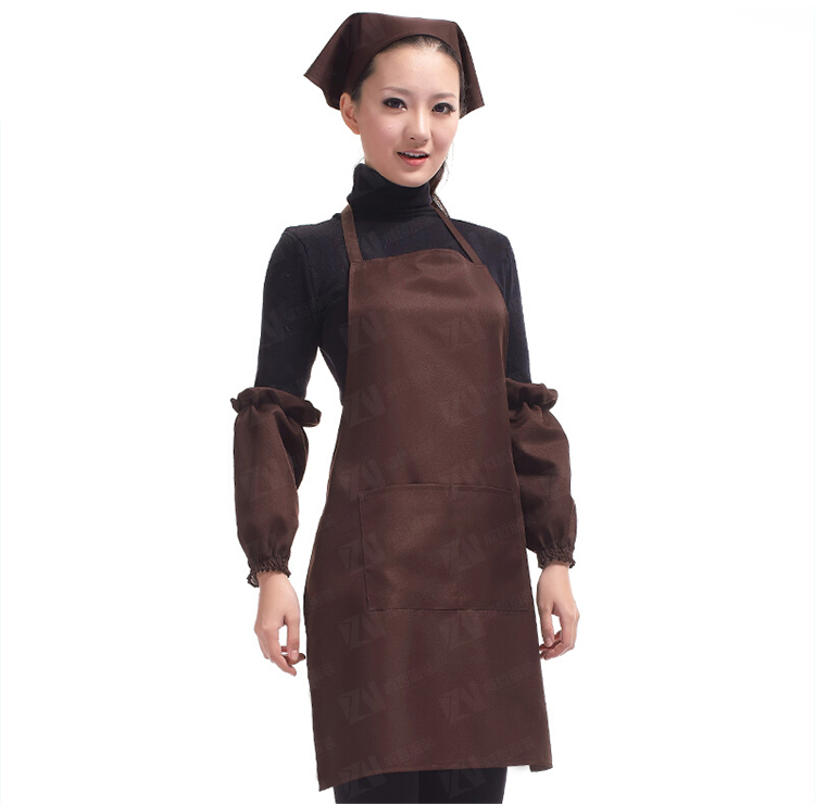 定制logo厨房家用工作围裙防水防油做饭简洁款韩式日系围裙