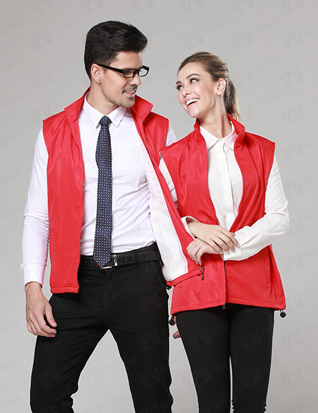 定制logo活动志愿者夏天外穿红色马甲背心