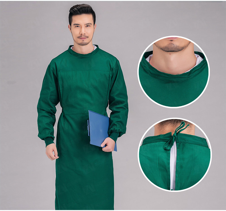 纯棉长袖手术衣手术袍手术室隔离衣