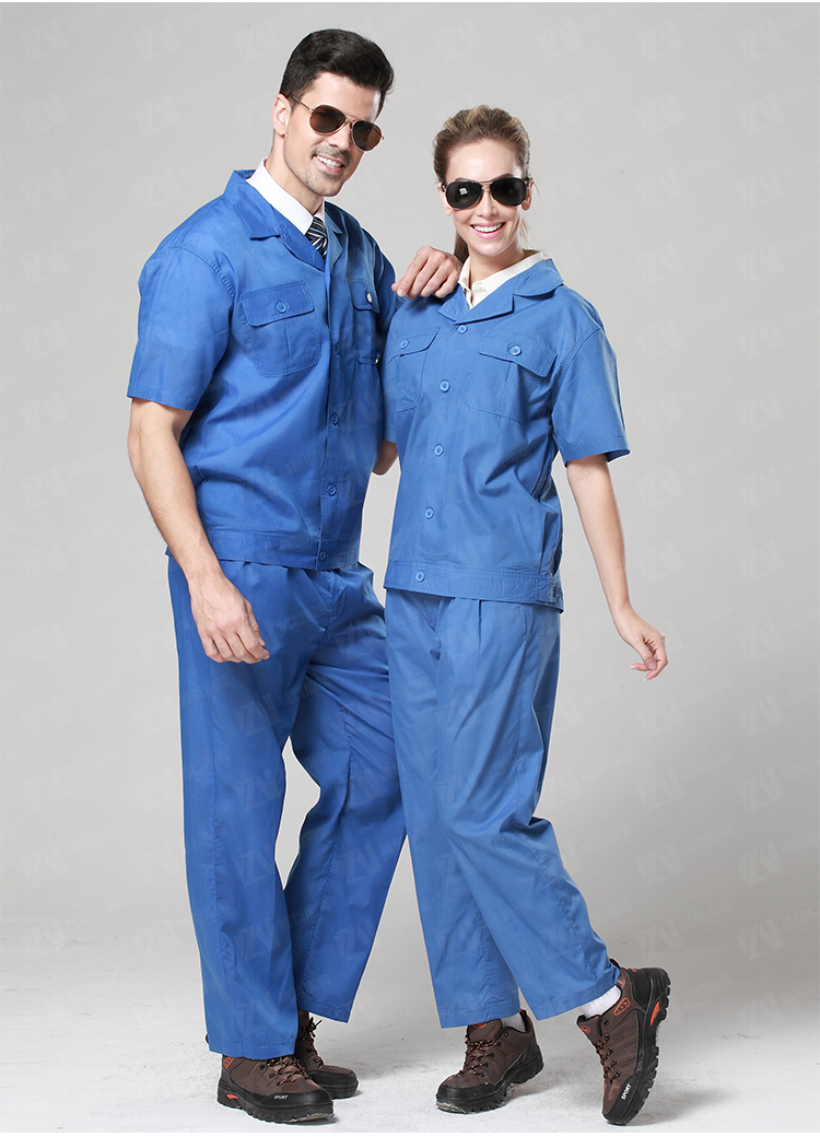 夏季短袖套装男女士工装汽修服厂服工程服劳保服 