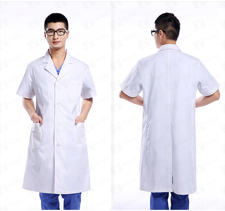 白大褂短袖医生护士服美容夏装工作服实验服