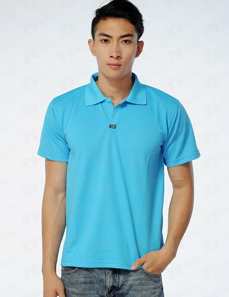 企业POLO衫定制T恤定制男女款蓝色团队服广告文化衫刺绣印字