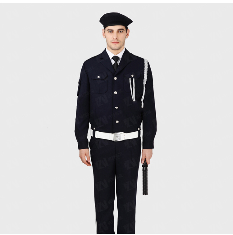 秋冬新款长袖男士黑色形象岗售楼部住宅保安服制服