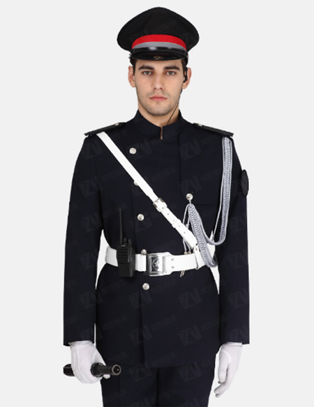 秋冬长袖男士黑色形象岗售楼部住宅保安服制服