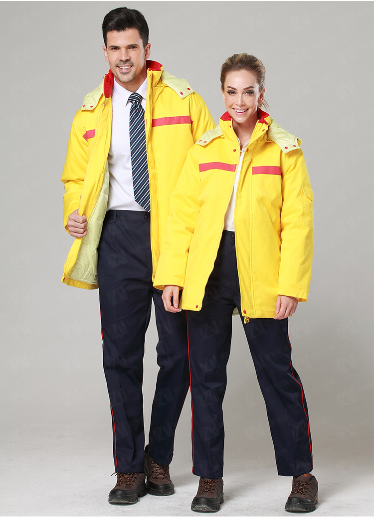 防静电加油站工作服男女式冬季加厚棉衣中国石油中国石化工装