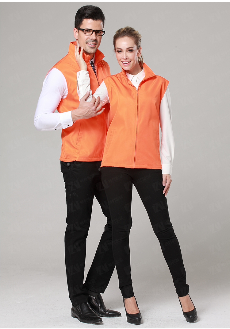 定制logo活动志愿者夏天外穿橙色马甲背心