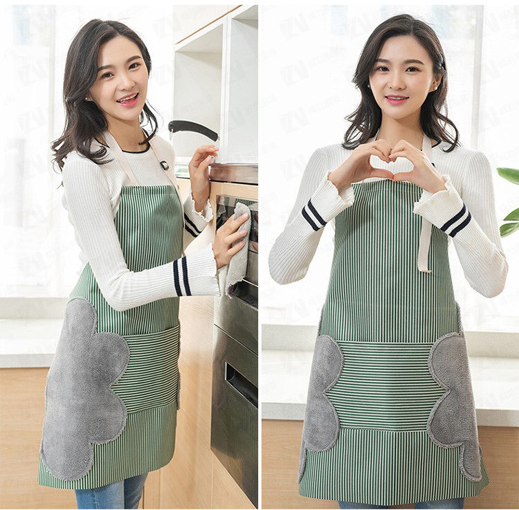 定制logo厨房家用工作围裙可擦手防水防油做饭围裙