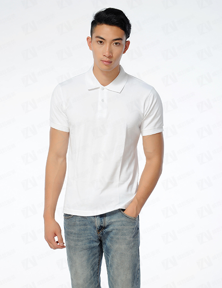 企业POLO衫定制T恤定制男女款白色团队服广告文化衫刺绣印字