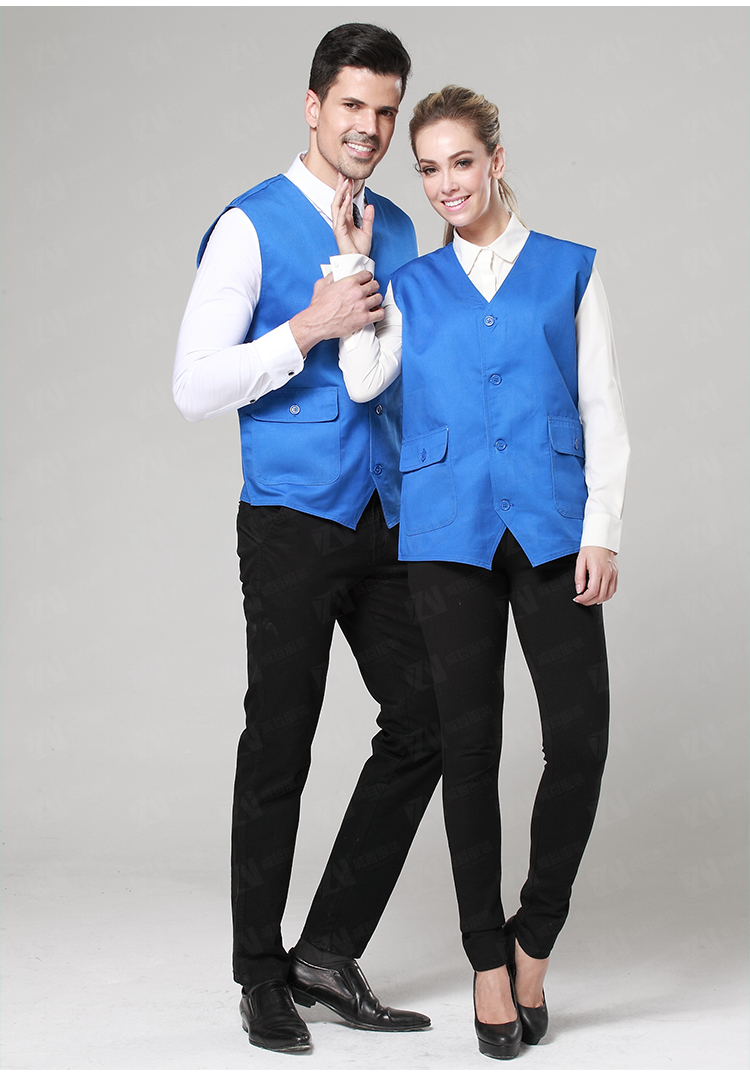 定制logo活动志愿者夏天外穿蓝色马甲背心