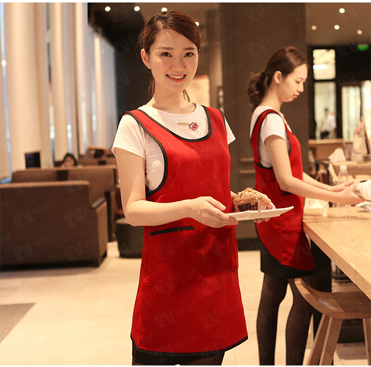 家用厨房工作围裙防水防油做饭简洁款可爱日系围裙