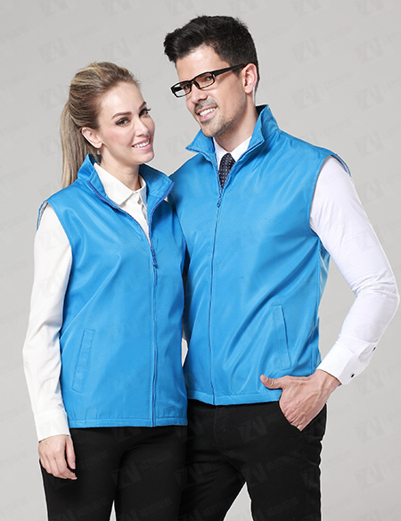 定制logo活动志愿者夏天外穿天蓝色马甲背心