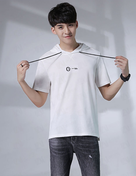 企业定制白色连帽卫衣定制logo