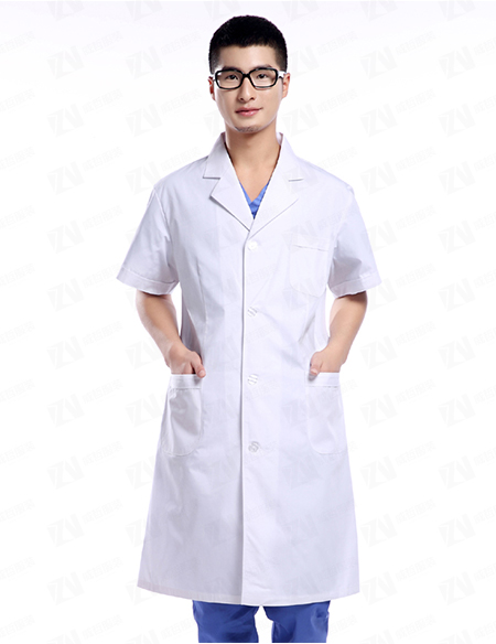 白大褂短袖医生护士服美容夏装工作服实验服