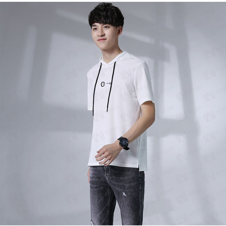 企业定制白色连帽卫衣定制logo