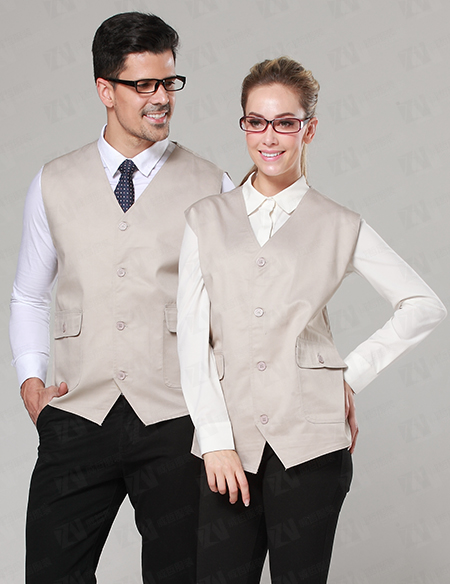 定制logo活动志愿者夏天外穿米白色马甲背心