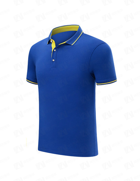 企业定制宝蓝色文化衫定制T恤定制男女款团队服广告Polo衫刺绣印字