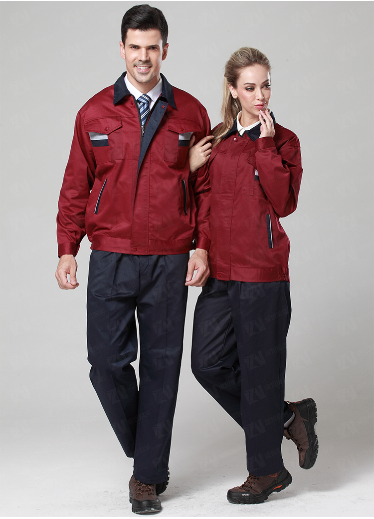 新款拼色夏季短袖套装男女士工装汽修服厂服工程服劳保服 