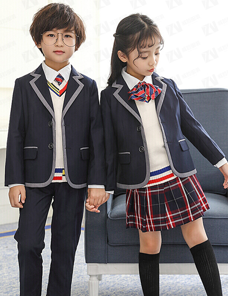 学校校服定制春秋西服礼服款男女款校服刺绣印字印学校名称logo