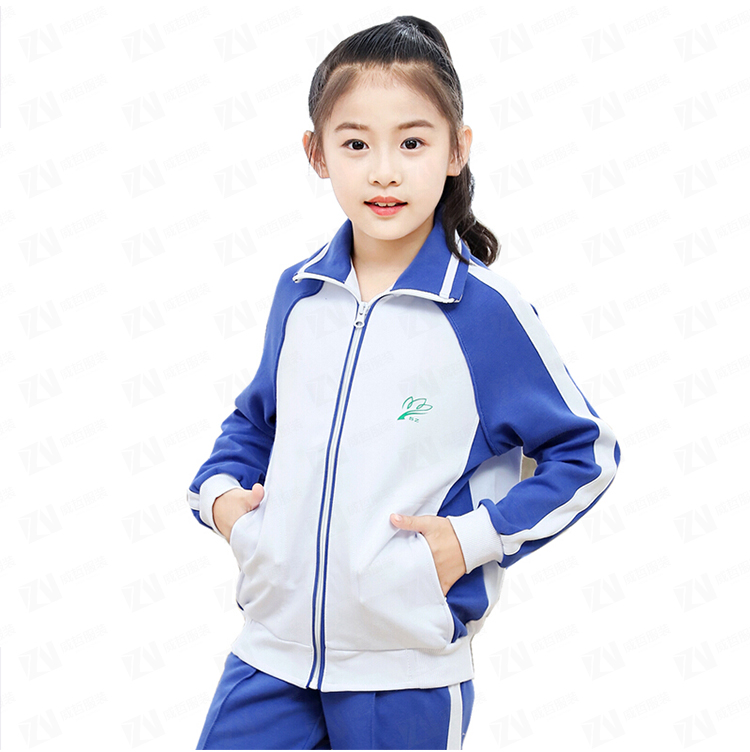 学校校服定制春秋款拼色男女款运动校服刺绣印字印学校名称logo