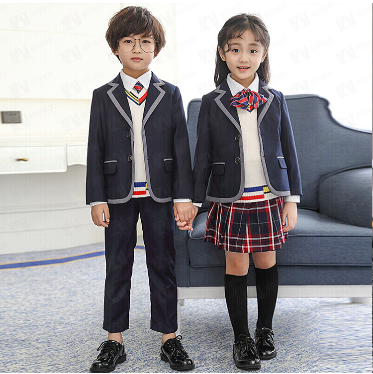 学校校服定制春秋西服礼服款男女款校服刺绣印字印学校名称logo