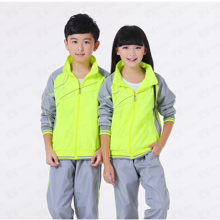 学校校服定制春秋拼色男女款运动校服刺绣印字印学校名称logo