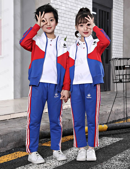 学校校服定制春秋款男女撞色运动套装校服刺绣印字印学校名称logo