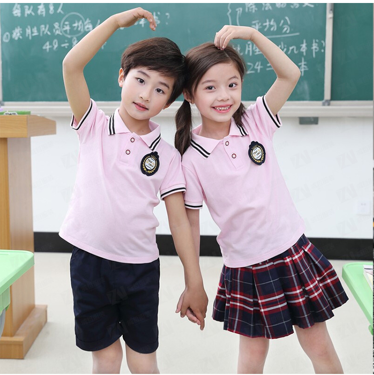 校服定制夏季百褶裙短裤短袖套装男女款运动校服刺绣印字印学校名称logo