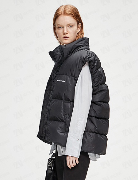 秋冬新款女式黑色宽松马甲保暖棉服棉衣坎肩背心