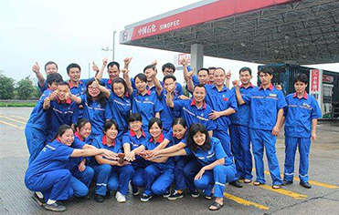 中石化与威哲服装长期合作